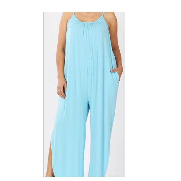 JUMPSUIT SLEEVELESS JUMPSUIT WITH SIDE 1X - Picture 2 of 4